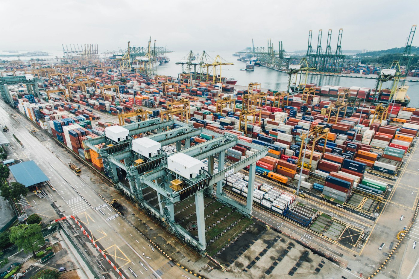 Container port at sunset — global commodity logistics by Brown Trading